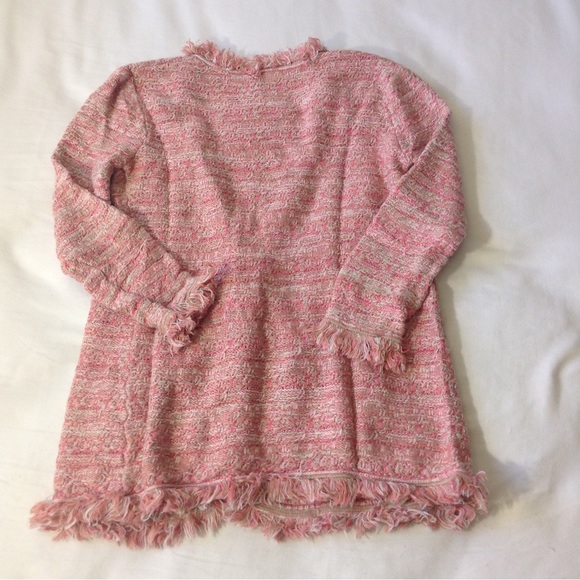 Cache pink tweed jacket women's small Fringe Day to Night Clueless Taylor Swift - Picture 9 of 10